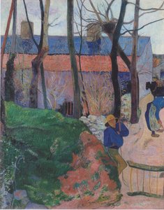 Casas en Le Pouldu de Paul Gauguin